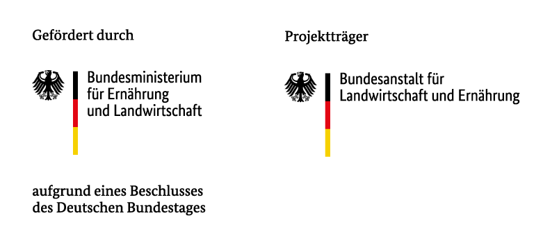 Kombilogo BMEL mit Förderzusatz und Projektträger BLE