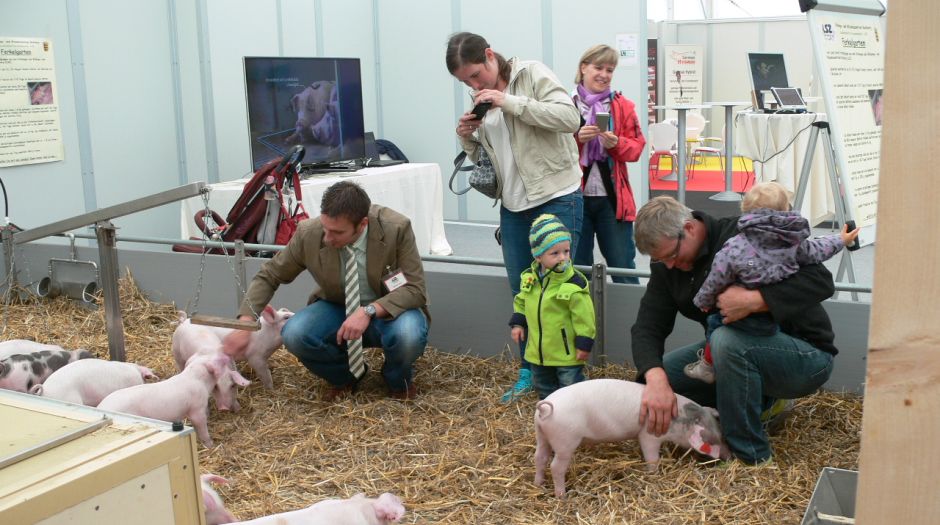 Besucher des Hauptfestes im Ferkelgarten